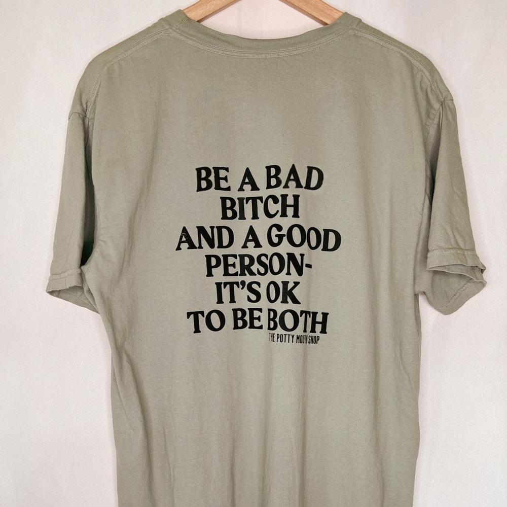 BAD BITCH GOOD PERSON- Women’s Tee/ Bay Color/ Small Shop/ Comfort Colors